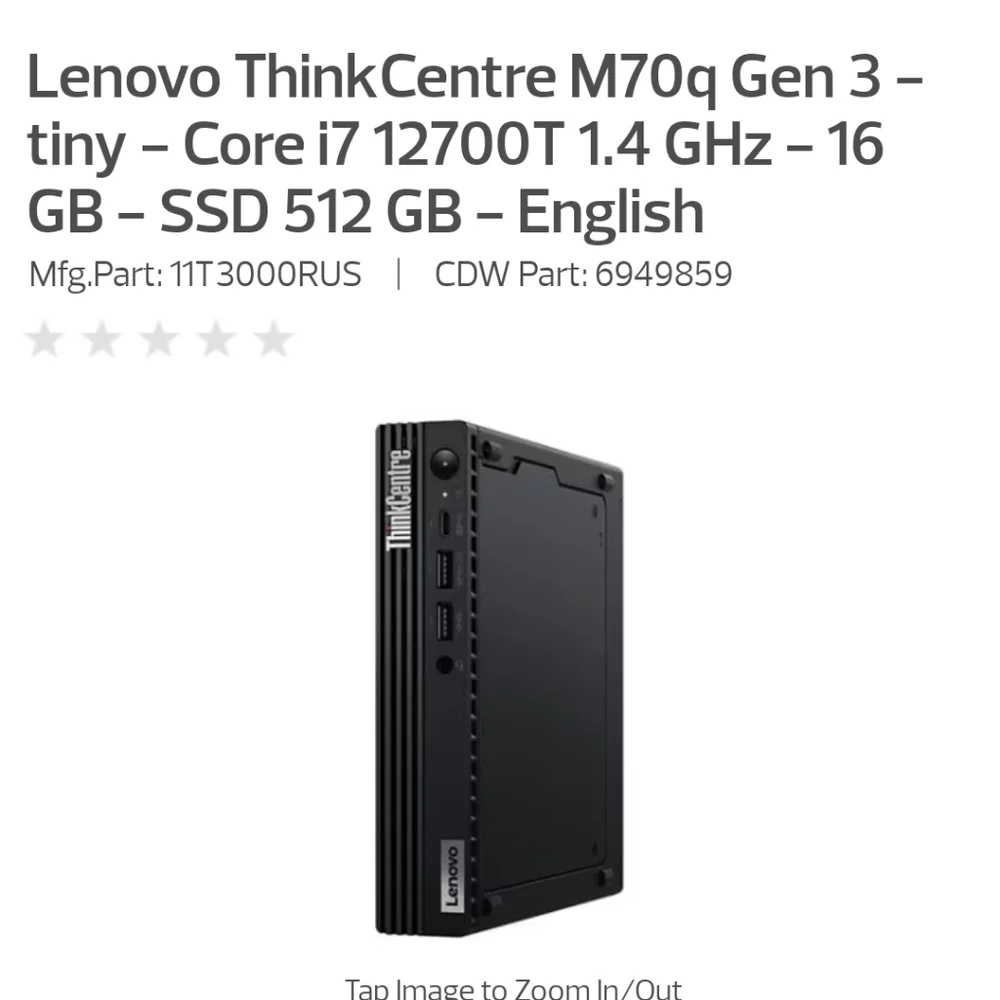 Lenovo tiny core - Picture 3 of 3